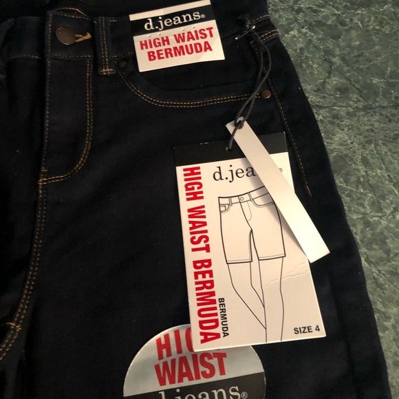 High waisted Y2k Bermuda denim shorts D.jeans NWT - Picture 2 of 6